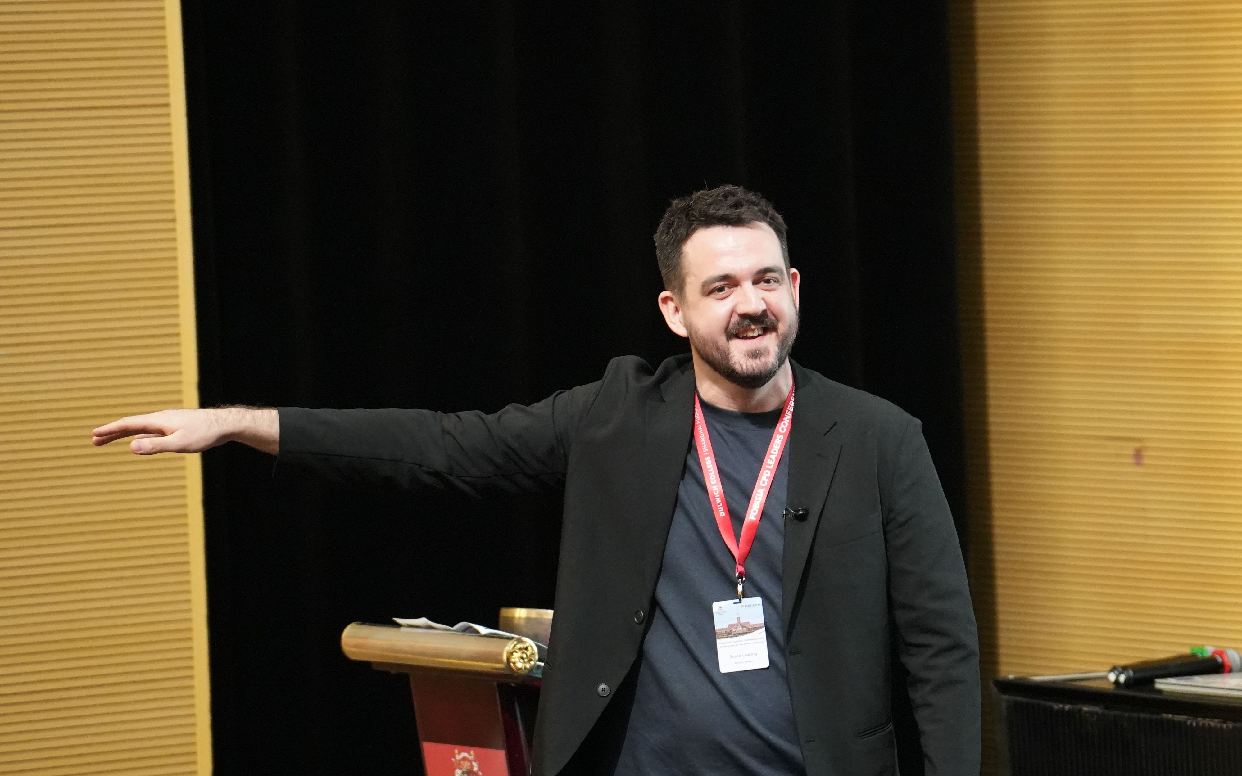 Shane Leaning speaking at Dulwich College Shanghai